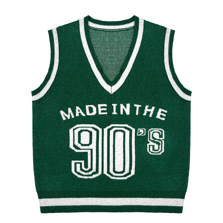 Sleeveless V-Neck Men's School Uniform Knitwear