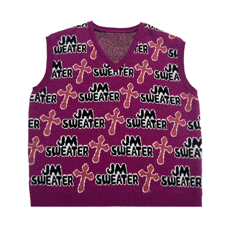 Men's Jacquard Sweater Vest Custom